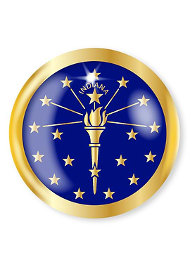 Indiana Flag Button