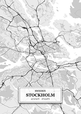 Stockholm Sweden City Map