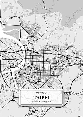 Taipei Taiwan City Map