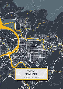 Taipei Taiwan City Map