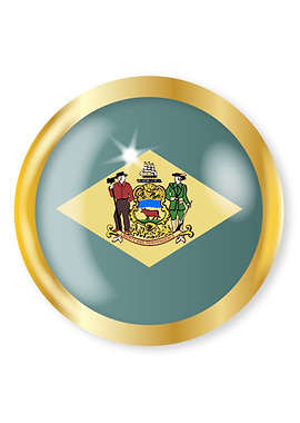 Delaware Flag Button