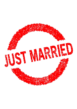 Just Married Rubber Stamp