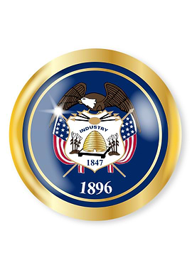 Utah Flag Button