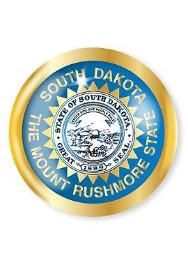 South Dakota Flag Button
