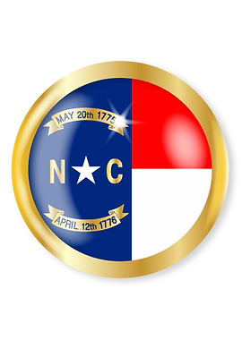 North Carolina Flag Button