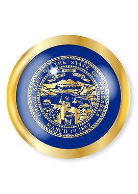 Nebraska Flag Button