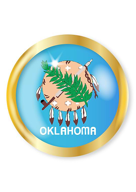 Oklahoma Flag Button