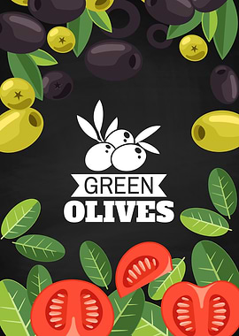 Olives blackboard