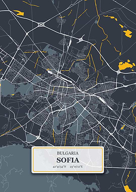 Sofia Bulgaria City Map
