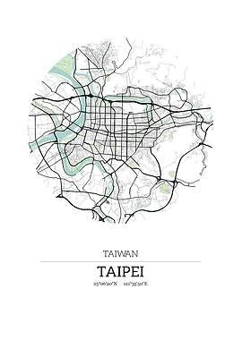 Taipei Taiwan City Map
