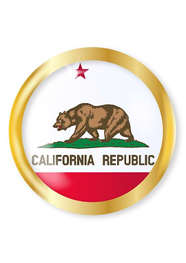 California Flag Button