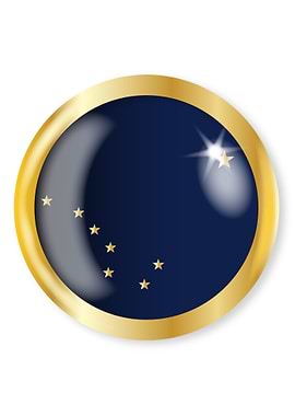 Alaska Flag Button