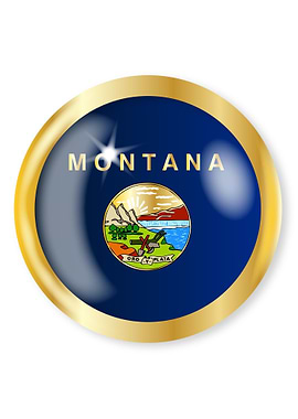 Montana Flag Button