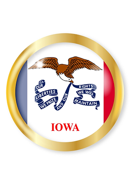 Iowa Flag Button