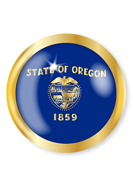 Oregon Flag Button