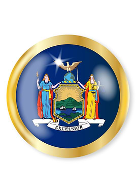 New York Flag Button