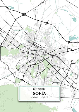 Sofia Bulgaria City Map