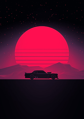 Sunset Car Drive