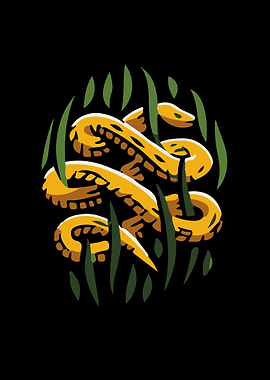 snake vector art poster