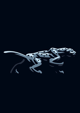 blue jaguar vector art