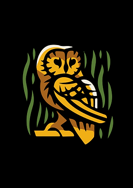 owl vector art poster