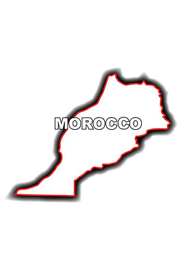 Outline Map of Morocco