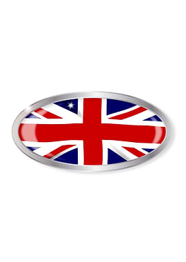 Union Jack Oval Button