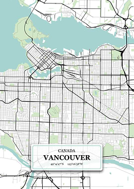 Vancouver Canada City Map
