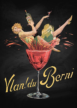 Wine retro poster