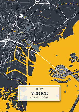 Venice Italy City Map