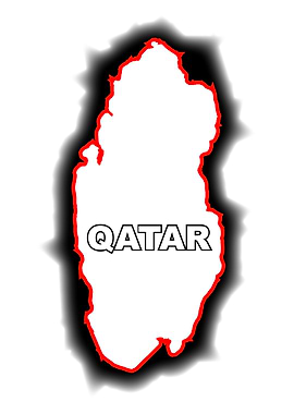 Outline Map of Qatar