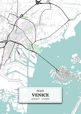 Venice Italy City Map