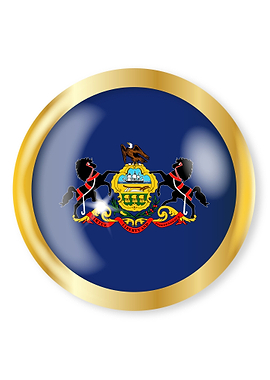Pennsylvania Flag Button