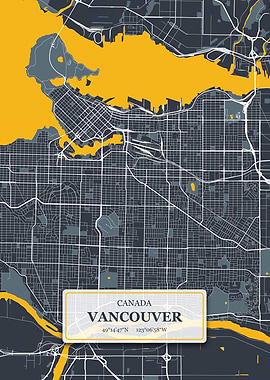 Vancouver Canada City Map