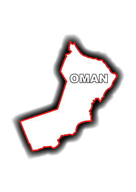 Outline Map of Oman