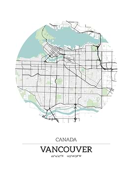 Vancouver Canada City Map