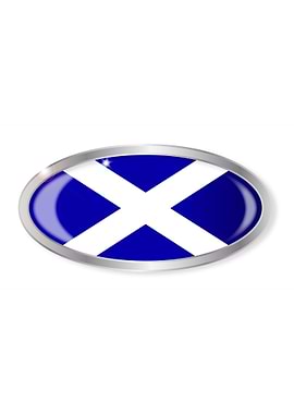 Scotland Flag Oval Button
