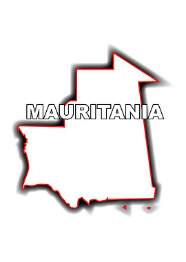 Outline Map of Mauritania