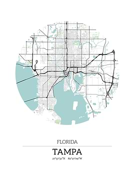 Tampa Florida City Map