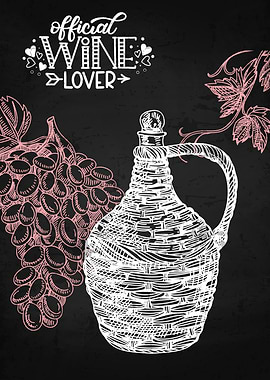 Wine lettering blackboard