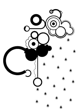 Fantasy Rain On White