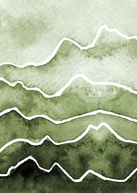 Mountain layers green