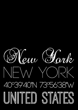 New York On Black