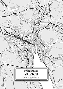 Zurich Switzerland Map