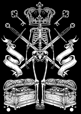 Skeleton with Treasure