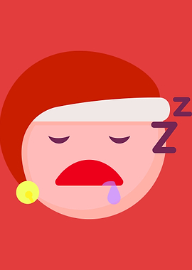 Sleepy Christmas Emoji