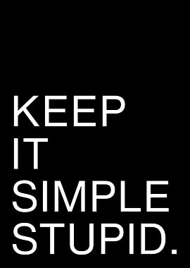 Keep It Simple KISS black
