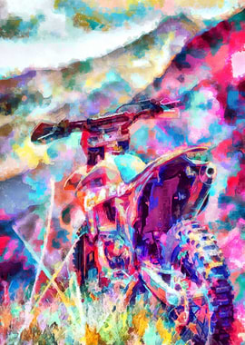 Motocross Action Poster