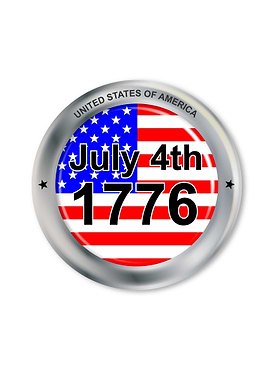 July 4 Button