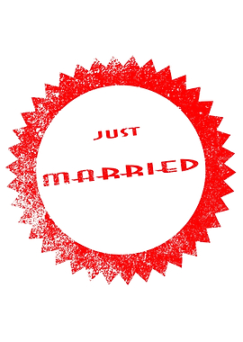 Just Married Ink Stamp